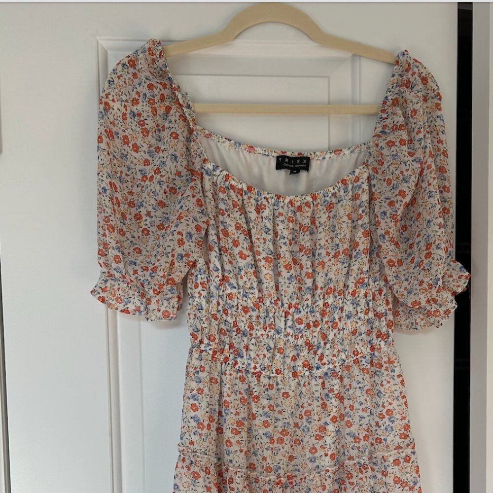 Trixx Clothing company floral tiered dress